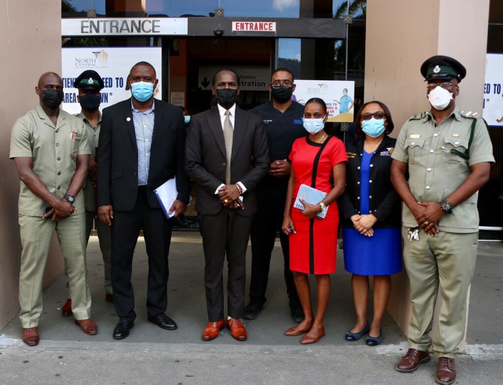 Minister Hinds visits Golden Grove Prison and Mount Hope Hospital on March 22, 2022.