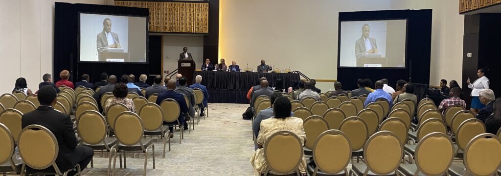 Minister Hinds M.P. attends the Trinidad and Tobago Citizens Alliance Against Crime and a Coalition of Organizations in support of National Security Multi-Stakeholders Forum on National Security on November 14, 2022 at the Hyatt Regency, Trinidad.